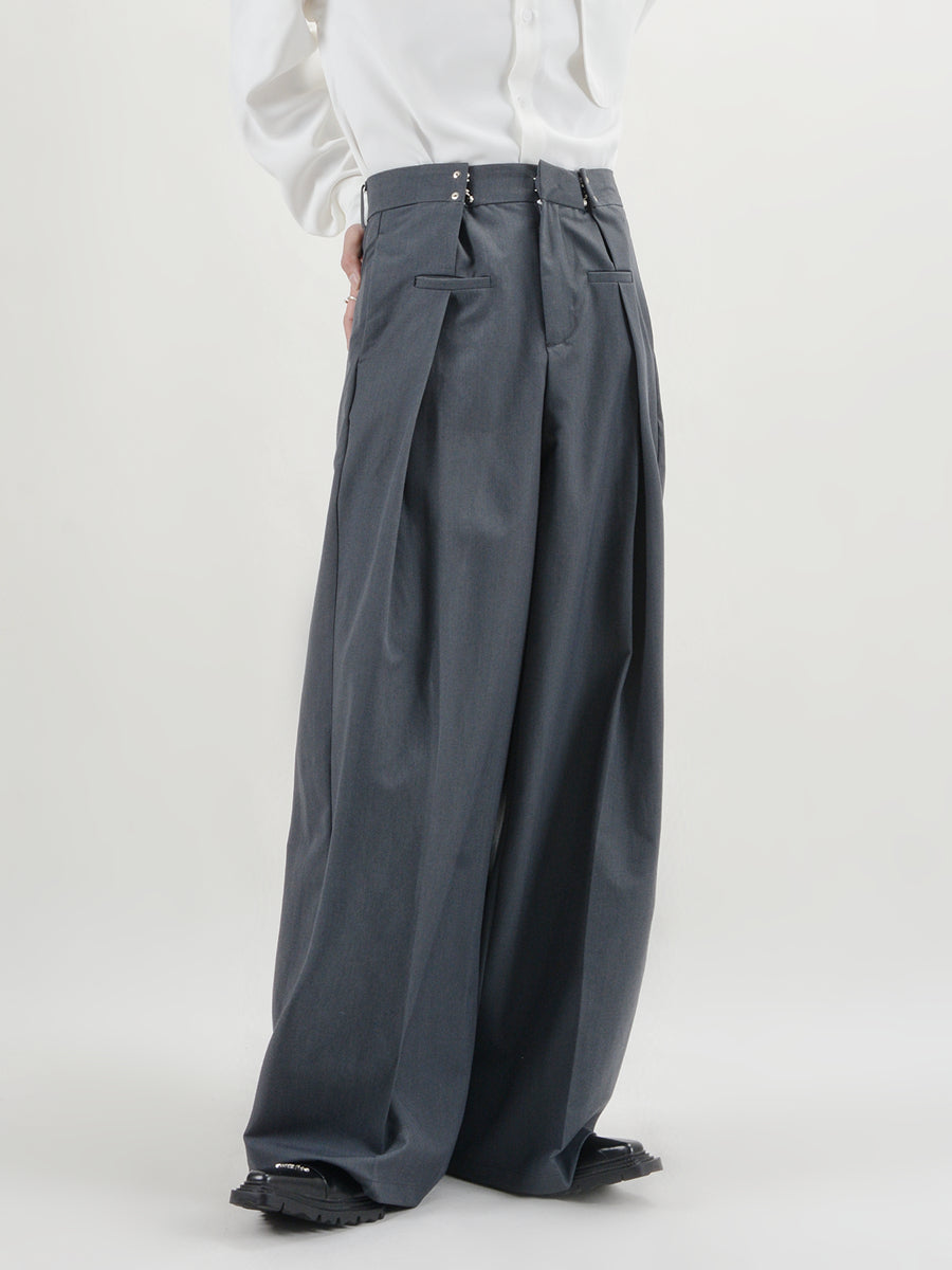 DEEP TUCK WIDE FLARE SLACKS LGDES1895