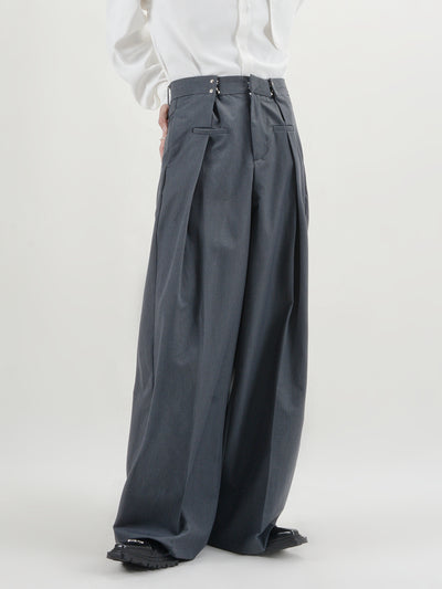 DEEP TUCK WIDE FLARE  SLACKS LGDES1895