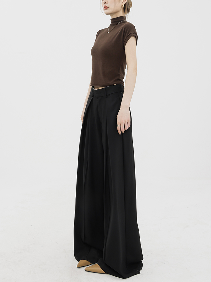 DEEP TUCK WIDE SLACKS ABDES2365