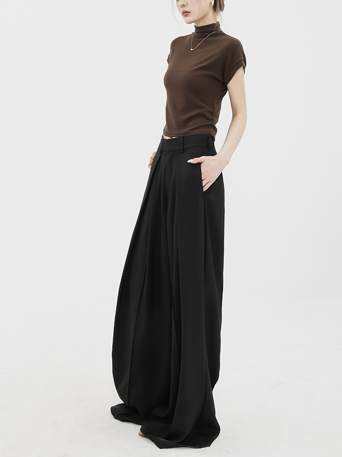 DEEP TUCK WIDE SLACKS ABDES2365