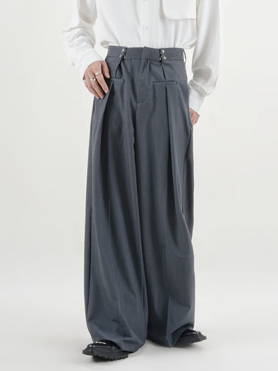 DEEP TUCK WIDE FLARE  SLACKS LGDES1895