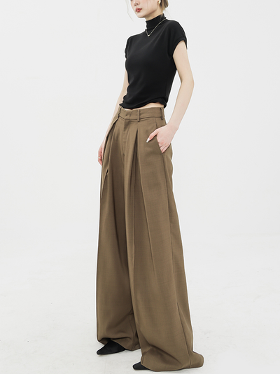 DEEP TUCK WIDE SLACKS ABDES2365
