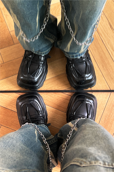 SQUARE TOE PLATFORM SHOES DES2356