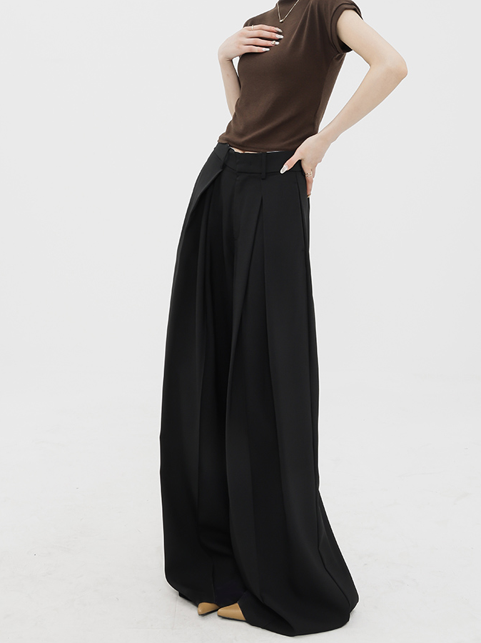 DEEP TUCK WIDE SLACKS ABDES2365