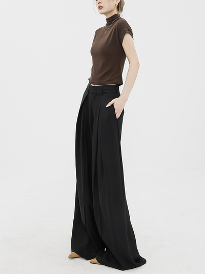 DEEP TUCK WIDE SLACKS ABDES2365