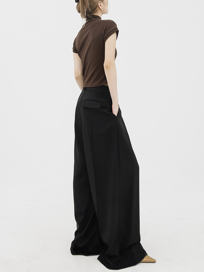 DEEP TUCK WIDE SLACKS ABDES2365